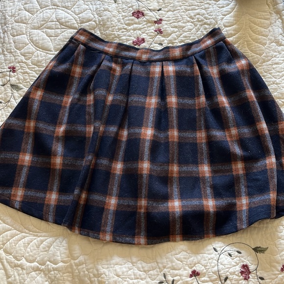 Blue, Orange, and White Plaid Mini Skirt- Modcloth - Picture 8 of 8
